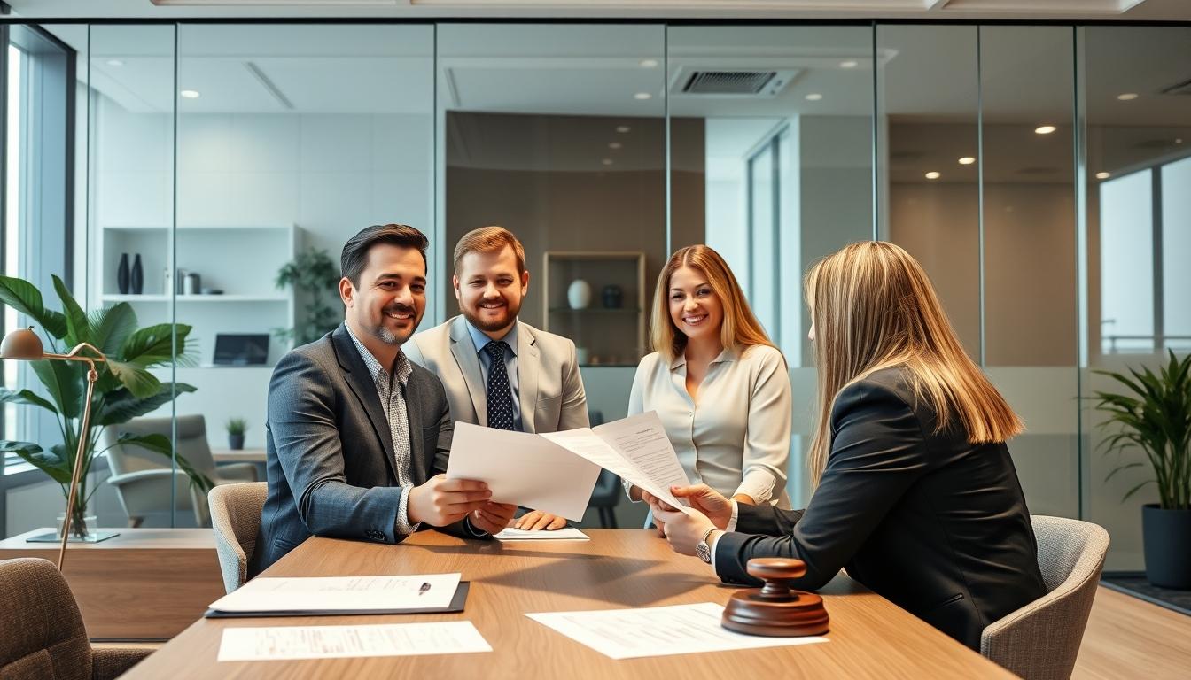 Business agreement signing